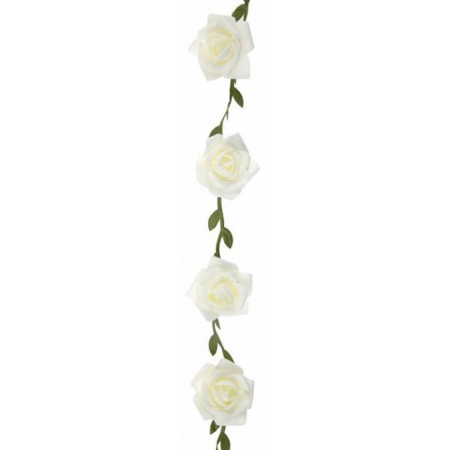 GUIRLANDE ROSES BLANC