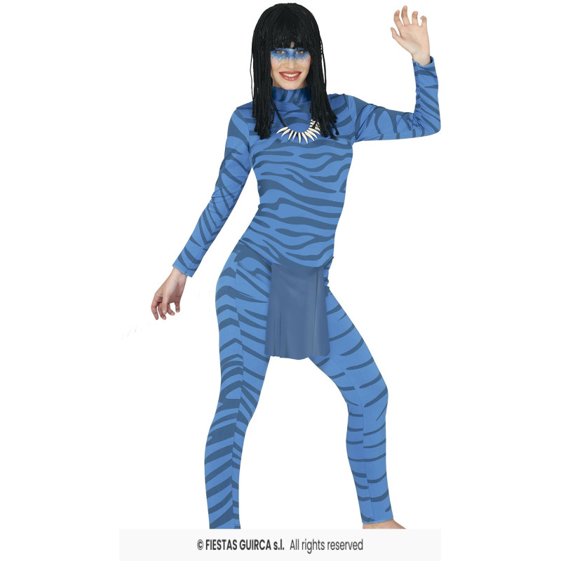 COSTUME FELINE BLEU M