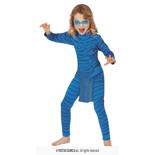 COSTUME FELIN BLEU 7/9ANS