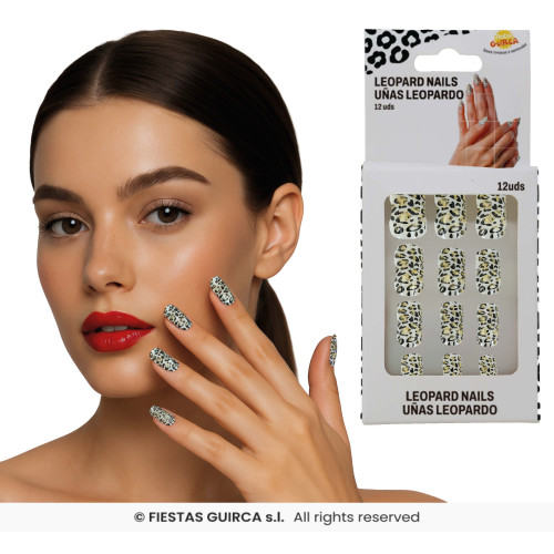 12 ONGLES LEOPARD