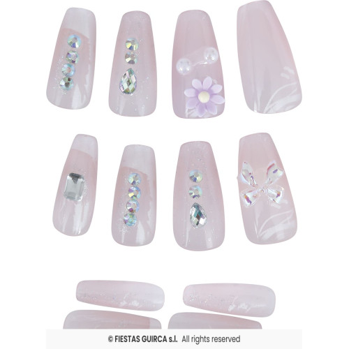 12 ONGLES AVEC PIERRES