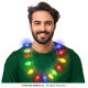 COLLIER 12 LEDS BATTERIE MULTICOLORE