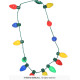 COLLIER 12 LEDS BATTERIE MULTICOLORE