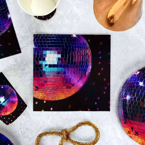 16 SERVIETTES LET'S DISCO