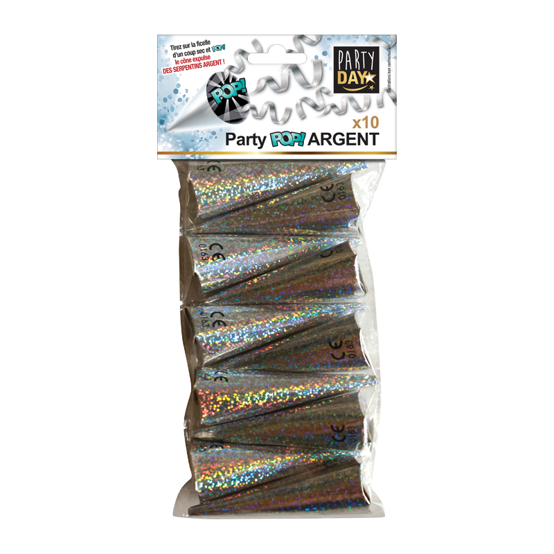 CONIC POPPERS ARGENT X10