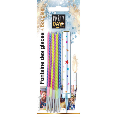 FDG 12CM + 10 BOUGIES COLOR