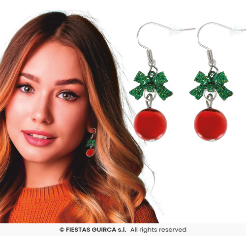 BOUCLES D'OREILLES BOULES DE NOEL