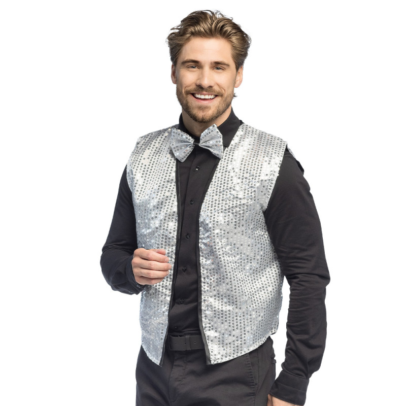 SET SPANGLES ARGENT L/XL