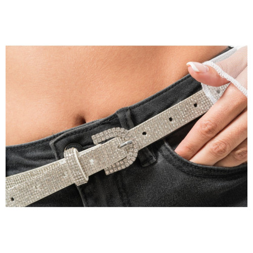 CEINTURE BLANCHE STRASS