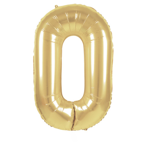 BALLON CHIFFRE 0 OR 86CM