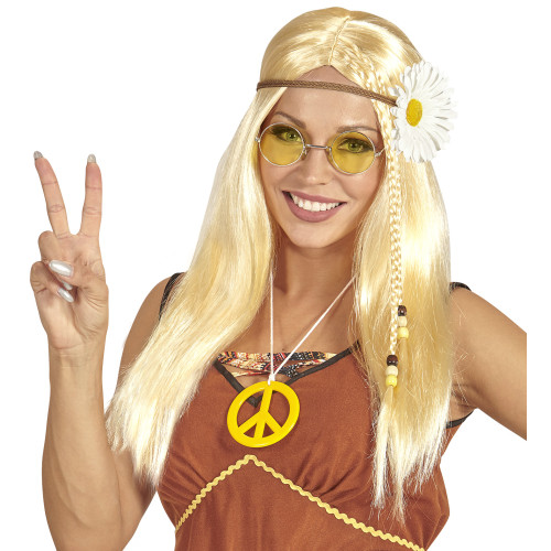 PERRUQUE HIPPIE AVEC BANDEAU