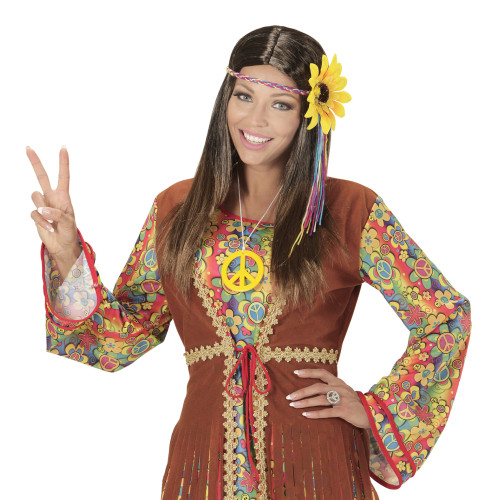 PERRUQUE HIPPIE AVEC TOUR DE TETE