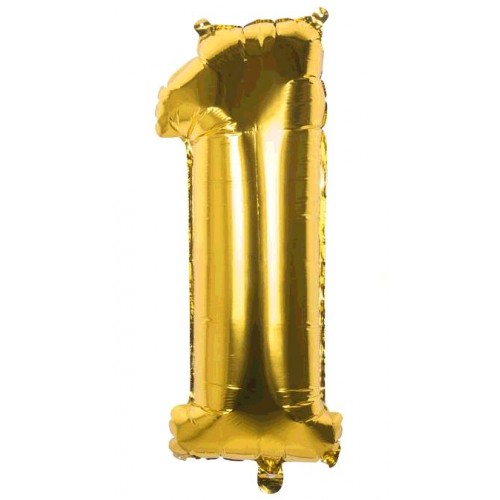 BALLON CHIFFRE 1 OR 86CM