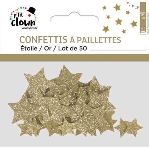 CONFETTIS DE TABLE ETOILE- OR