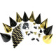 SET COTILLONS 10 PERSONNES OR/NOIR