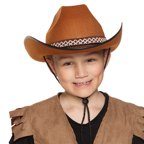 CHAPEAU ENFANT COWBOY BRUN