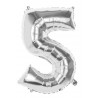 BALLON CHIFFRE 5 ARGENT 86CM
