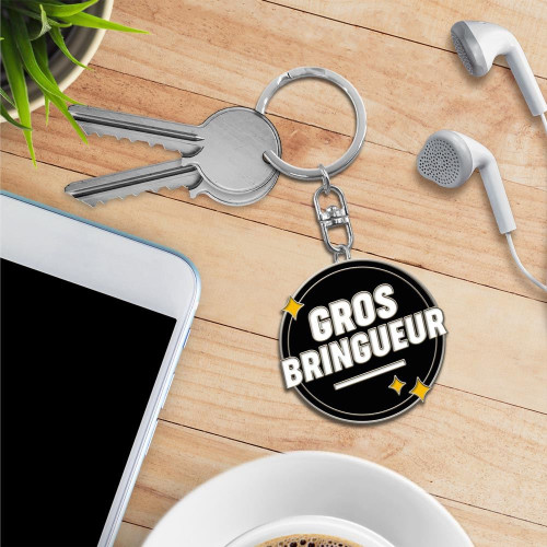 PORTE CLES METAL GROS BRINGUEUR