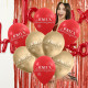 SACHET 8 BALLONS PARTY ROUGE