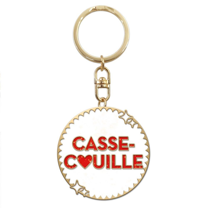 PORTE CLES PAILLETTES CASSE COUILLE