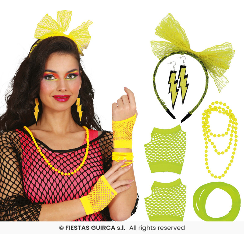 SET 80S 5 PIÈCES JAUNE