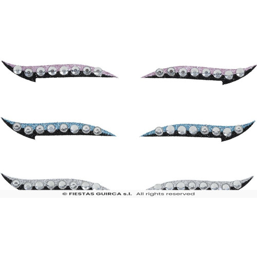 6 STICKERS EYELINER EN CRISTAUX