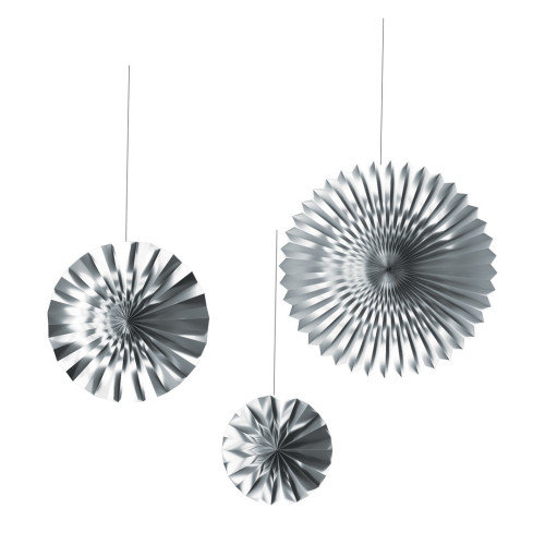 ROSACES METAL A SUSPENDRE ARGENT