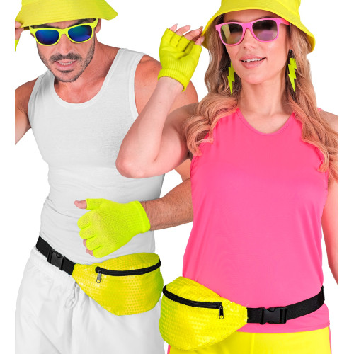 SAC CEINTURE A PAILETTES JAUNE