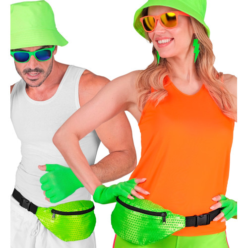 SAC CEINTURE A PAILETTES VERT