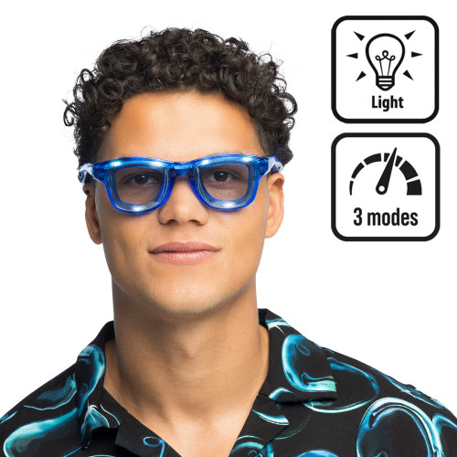 LUNETTES PARTY LED BLINK BLEU