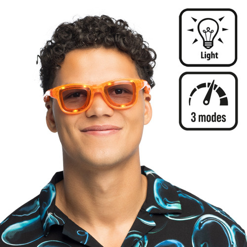 LUNETTES PARTY LED BLINK ORANGE