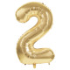 BALLON CHIFFRE 2 OR 86CM