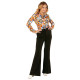 PANTALON NOIR FEMME 70'S L/XL
