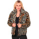 VESTE FEMME PELUCHE LEOPARD S/M
