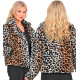 VESTE FEMME PELUCHE LEOPARD S/M