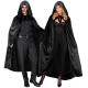 MANTEAU À CAPUCHE VELOURS NOIR