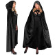 MANTEAU À CAPUCHE VELOURS NOIR