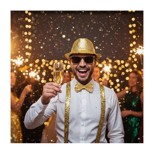 SET 4 PIÈCES SEQUIN OR