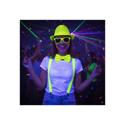 SET 4 PIÈCES SEQUIN JAUNE