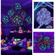 10 BALLONS FLUO NEON UV STARS
