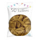 50 BALLONS MÉTAL NACRÉ OR