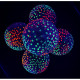 10 BALLONS FLUO NEON UV DOTS