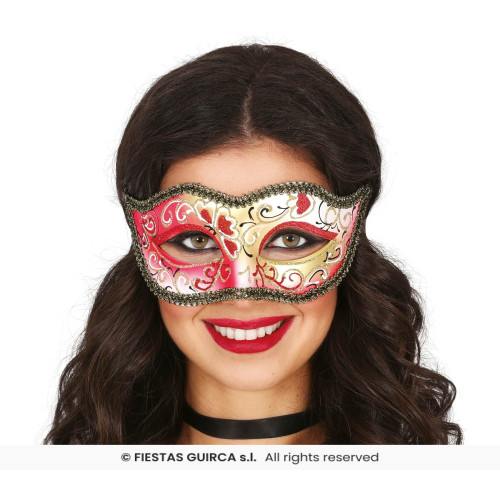LOUP VENETIEN PEIND EN ROUGE