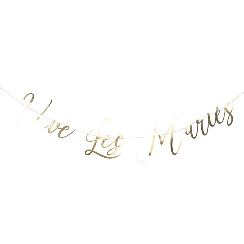 GUIRLANDE VIVE LES MARIES OR