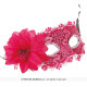 LOUP FUSCIA AVEC FLEUR