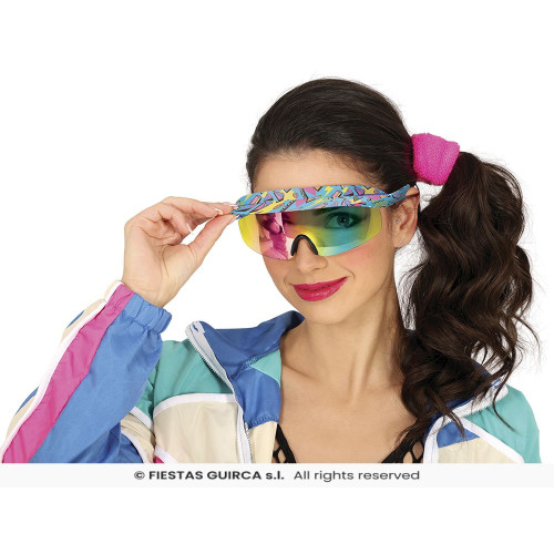 LUNETTES 80S BLEU ET VERT