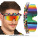 LUNETTES 80S NOIR ET LILA