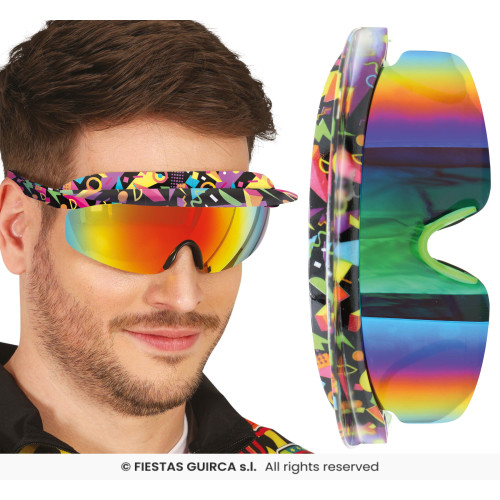 LUNETTES 80S NOIR ET LILA