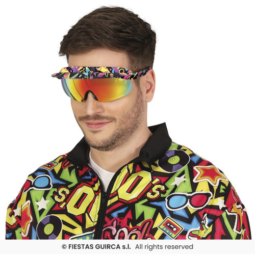 LUNETTES 80S NOIR ET LILA