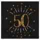 10 SERVIETTES ETINCELANT OR 50 ANS